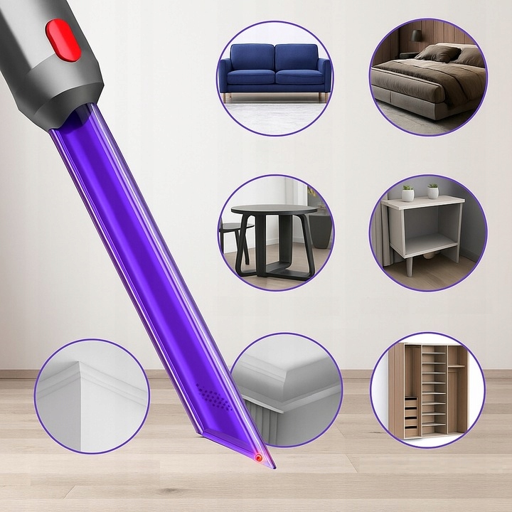 KONCOWKA SSAWKA SZCZELINOWA LED DO DYSON V15 V11 V10 V7 V8 5