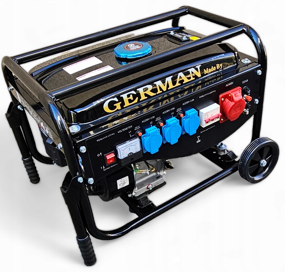 AGREGAT PRĄDOTWÓRCZY A8 5,2kW KOŁA MIEDŹ prądu AVR+ MIEDZIANY STOJAN GERMAN