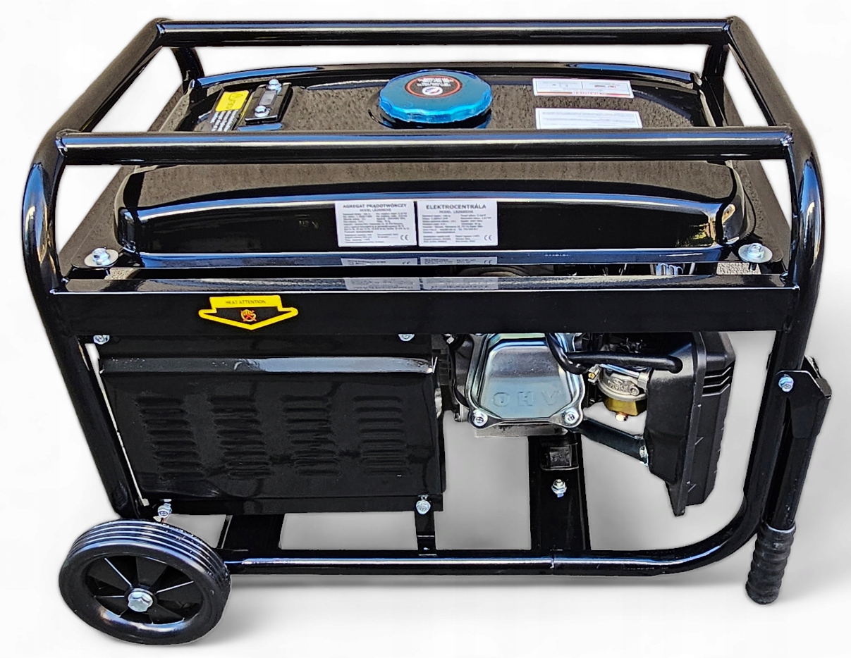 AGREGAT PRĄDOTWÓRCZY A8 5,2kW KOŁA MIEDŹ prądu AVR+ MIEDZIANY STOJAN GERMAN