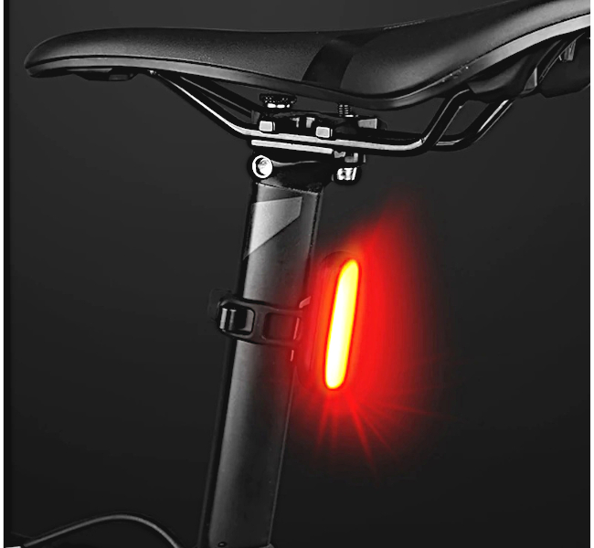 LAMPKA ROWEROWA TYLNA LAMPA NA ROWER AKUMULATOR TYŁ COB USB MOCNA 120LM ABS 8