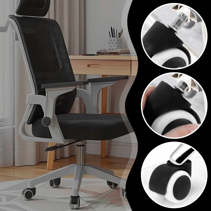 5X KÓŁKA DO FOTELA OBROTOWEGO KRZESŁA 48 MM M11 MOCNE GUMOWE KOMPLET - miniatura 3