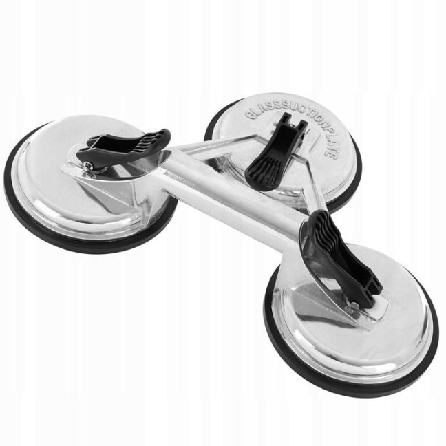 PRZYSSAWKA UCHWYT DO SZYB SZKŁA GLAZURY PŁYTEK GRESU 3x120mm Aluminium PRO 3
