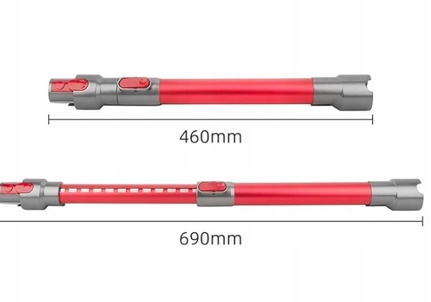 Rura do odkurzacza wysuwana Dyson V7 V8 V10 V11 72 cm Czerwony + GRATIS 4