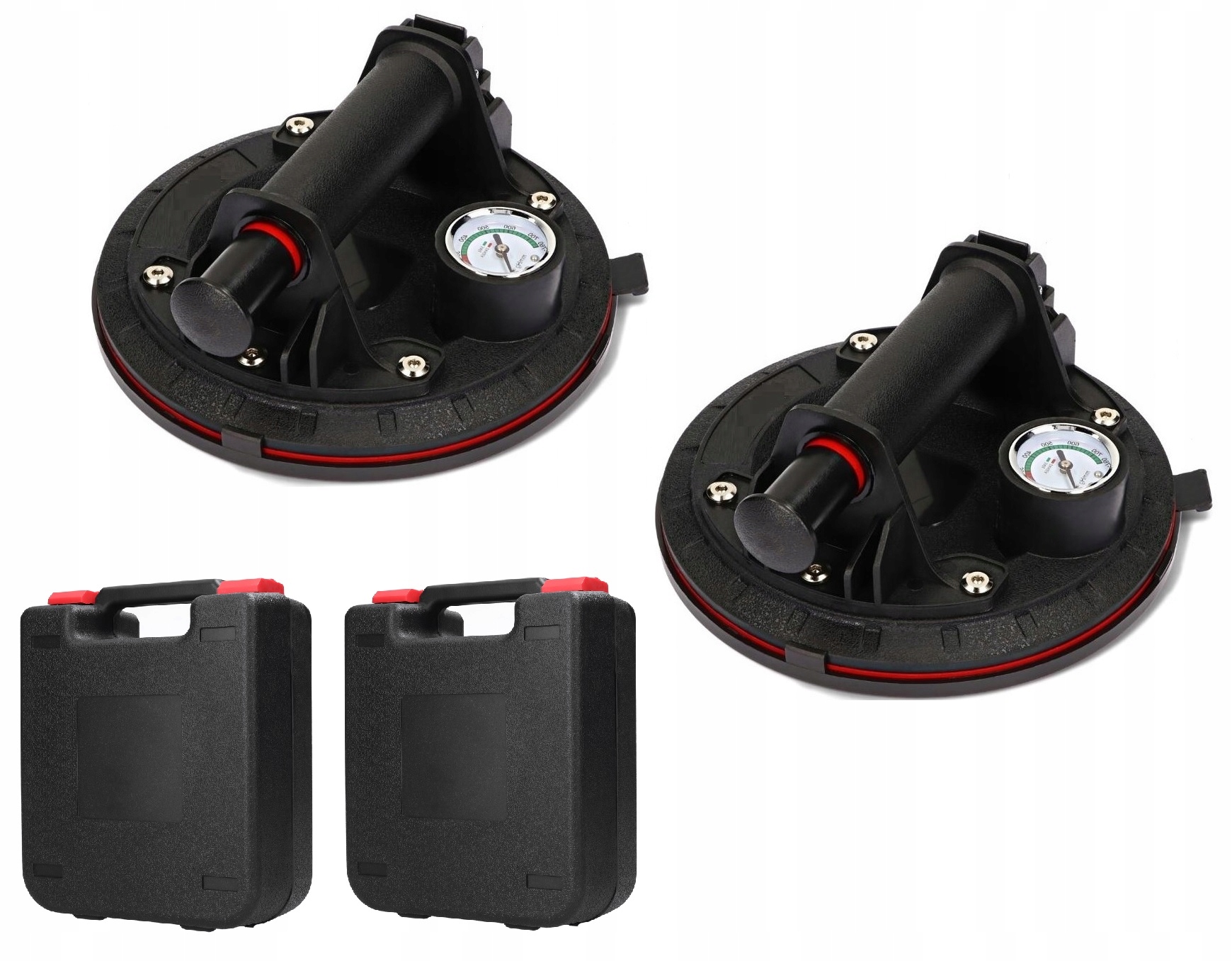 UCHWYT PRZYSSAWKA Z MANOMETR POMPKĄ DO GLAZURY PŁYTEK 300KG MECHANICZNA 13