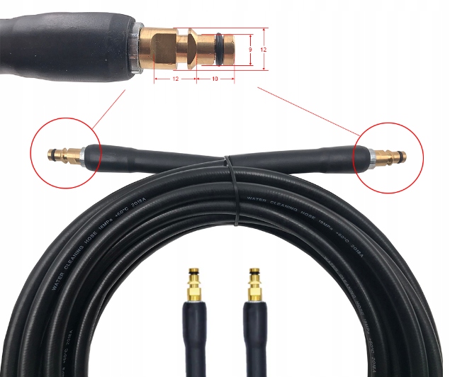 WĄŻ DO MYJEK CIŚNIENIOWYCH KARCHER CLICK-CLICK 10m K2 K3 K4 K5 K6 K7 Quick