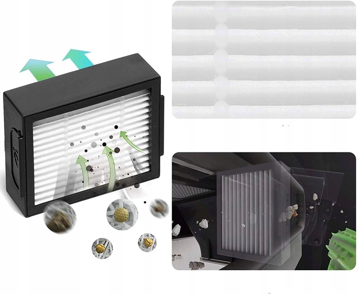 Zestaw do iRobot Roomba E5 E6 E7 I7 fi3+ i4+ i6+ i8+ e6 j7+ filtry szczotki 4