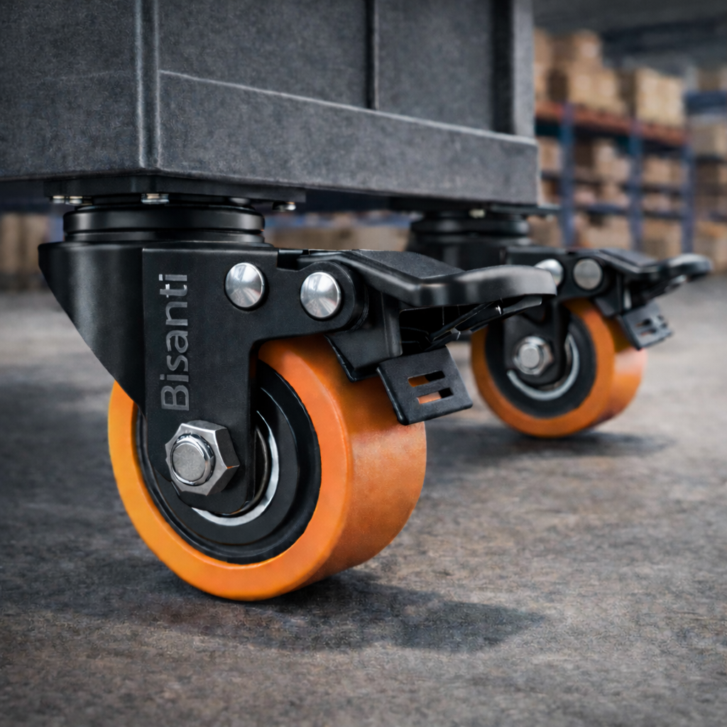 Kółka jezdne kółek 40 mm obrotowe z hamulcem koła transportowe - miniatura 2