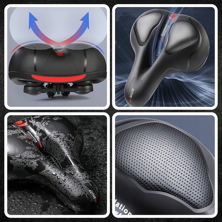 WYGODNE SIODEŁKO ROWEROWE MIĘKKIE DUŻE SZEROKIE MIEJSKIE SIODŁO NA ROWER 5