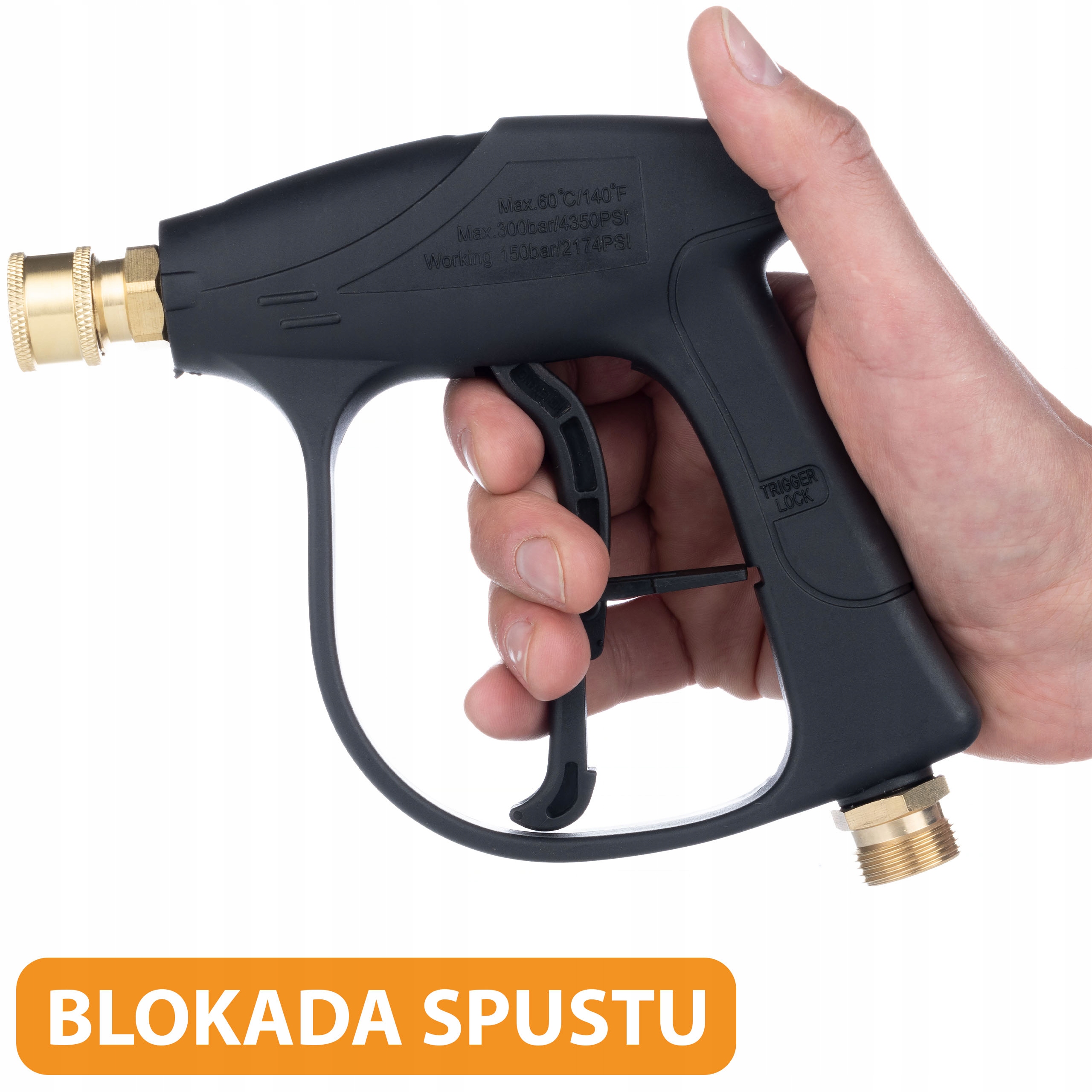 ZESTAW PISTOLET DO MYJKI CIŚNIENIOWEJ KARCHER 22MM 5X DYSZA PIANOWNICA 1L 5