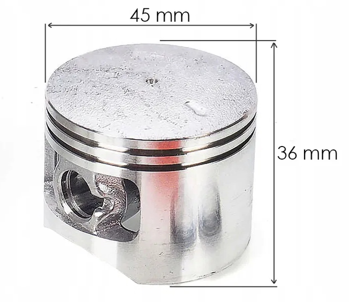 CYLINDER TŁOK DO PIŁY CHIŃSKIEJ 45 MM NAC CS TT STEEL 45CC 58CC 5200 HARDER