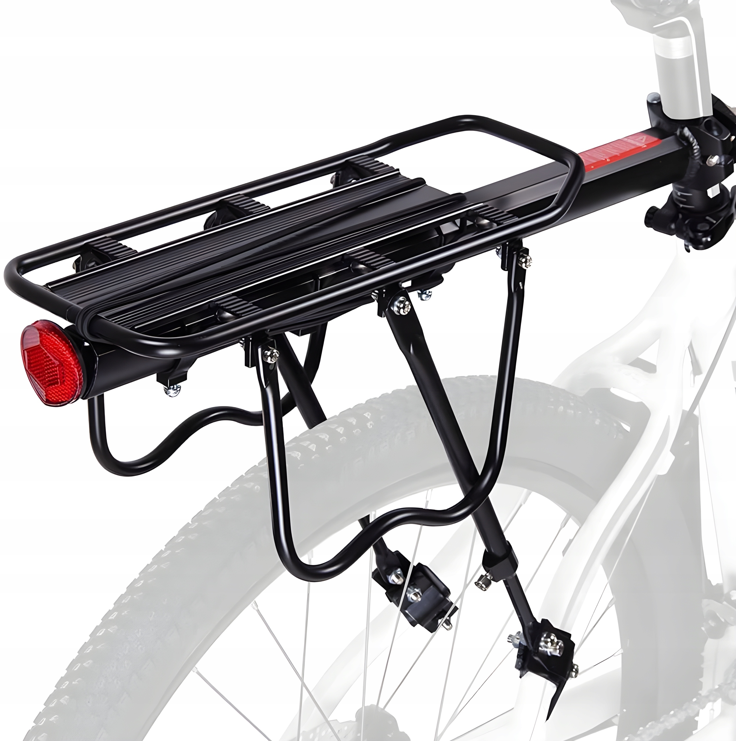 BAGAŻNIK ROWEROWY ALUMINIUM MOCNY TYLNY UNIWERSALNY 50KG NA ROWER 2