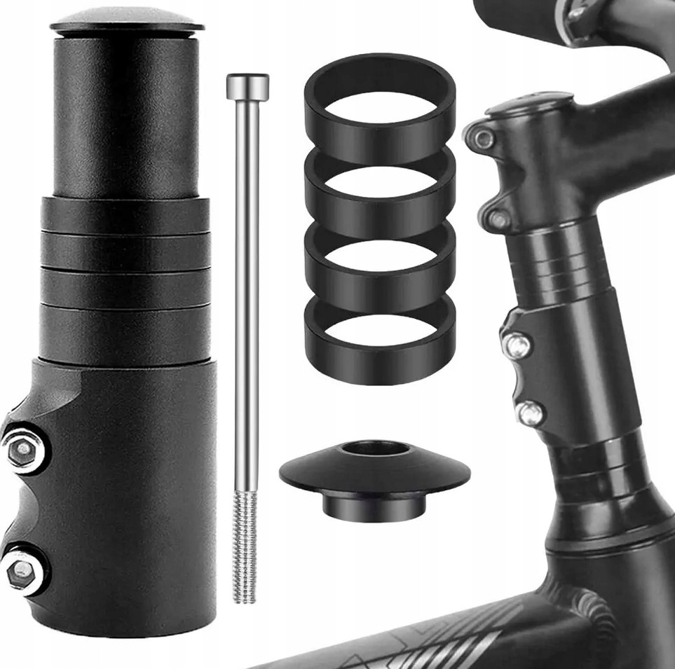 ADAPTER PRZEDŁUŻKA WSPORNIKA KIEROWNICY A-HEAD DO ROWERU PRZEDŁUŻACZ CZARNY 13