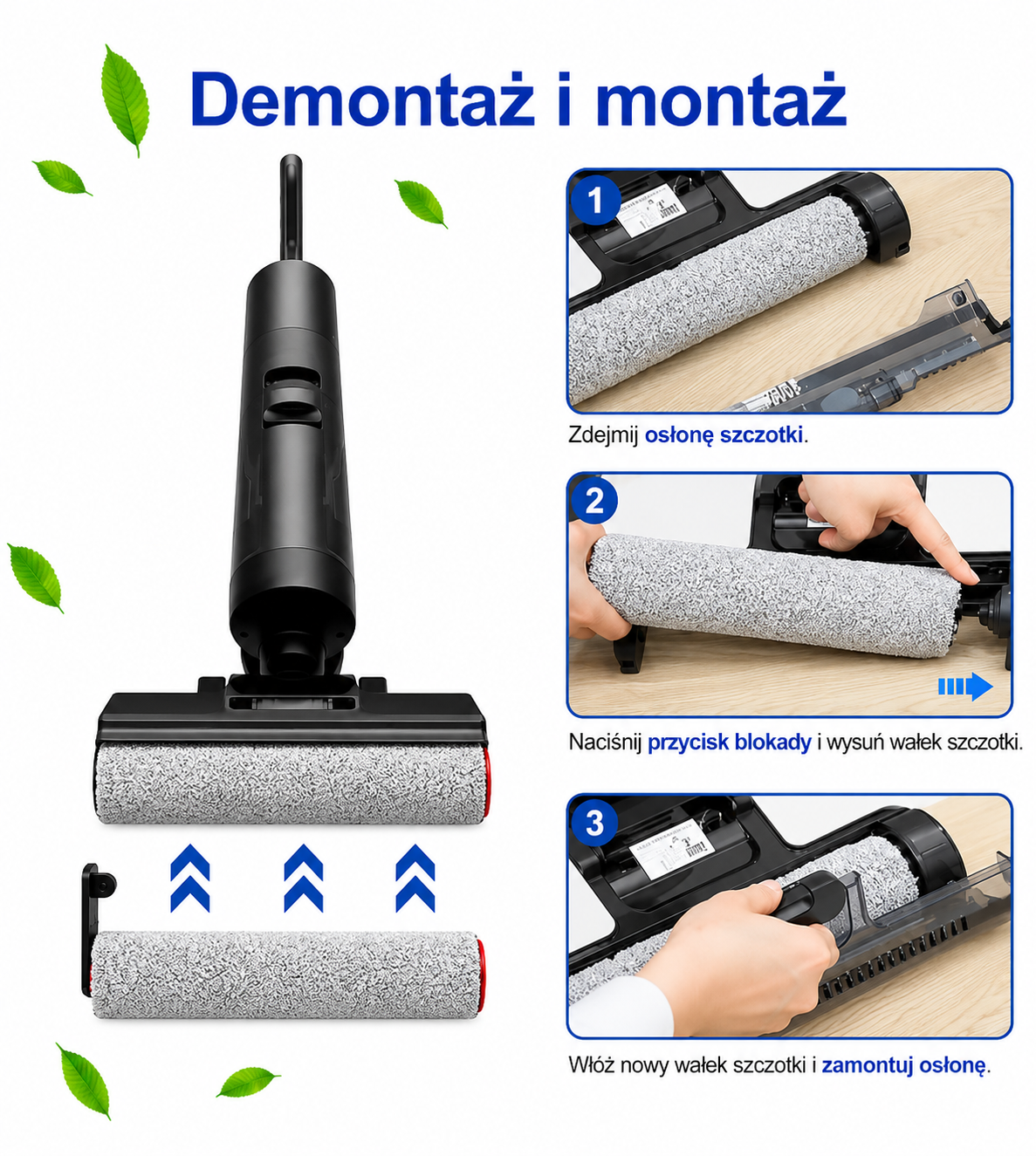 2X FILTR+ ROLLER DO Dreame H12 PRO H12 Plus H12 Dual M13 Beta - miniatura 6