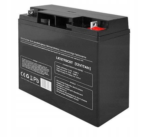 AKUMULATOR ŻELOWY 12V 17Ah AGM UPS CENTRALA HQ JAKOŚĆ