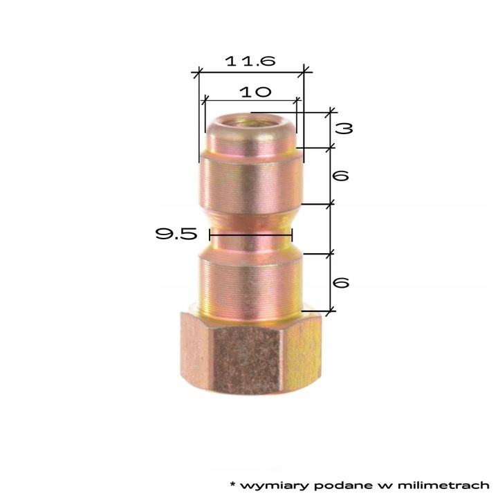 Dysza turbo rotacyjna do myjki Lavor VERTIGO 26 wtyk szybkozłacze 1/4"