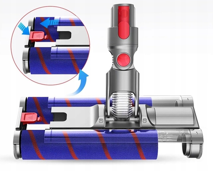 PODWÓJNA TURBO SZCZOTKA MIĘKKA ELEKTROSZCZOTKA DO DYSON V7 V8 V10 V11 V15