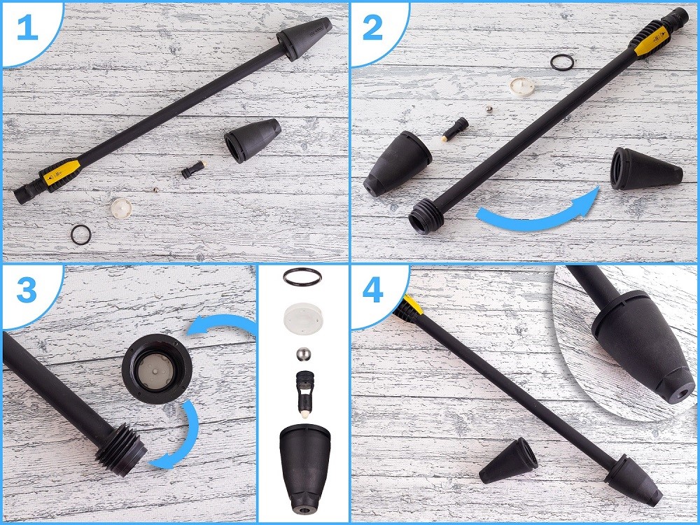 Zestaw naprawczy turbodyszy do Karcher K2 K3 K4 K5 dyszy rotacyjnej TURBO