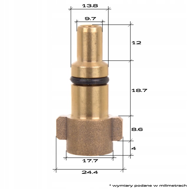 Adapter NILFISK STIHL do połączenia myjki KARCHER K lancy dyszy szczotki 3