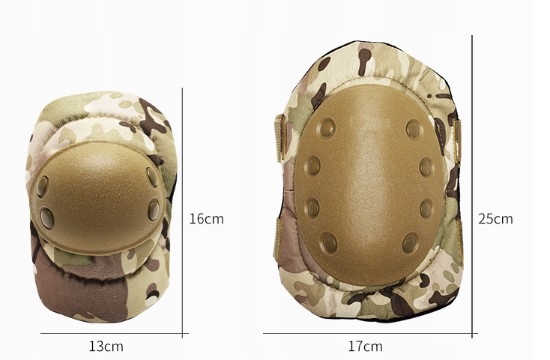 OCHRANIACZE WOJSKOWE TAKTYCZNE NA KOLANA ŁOKCIE ZIELONE MORO 7