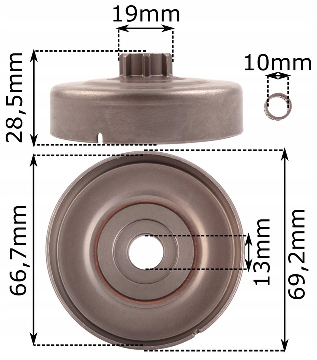 KOSZ BĘBEN SPRZĘGŁA DO PIŁY STIHL MS250 MS171 MS181 MS211 MS251 ZĘBATKA 3/8