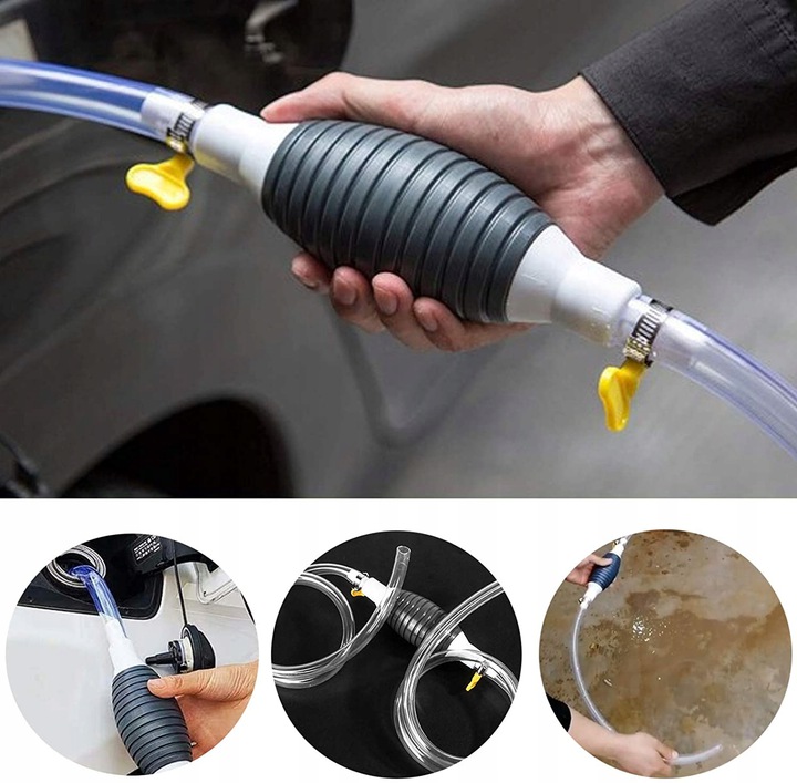 POMPKA PALIWA GRUSZKA RĘCZNA WODY POMPA+ WĄŻ 200cm