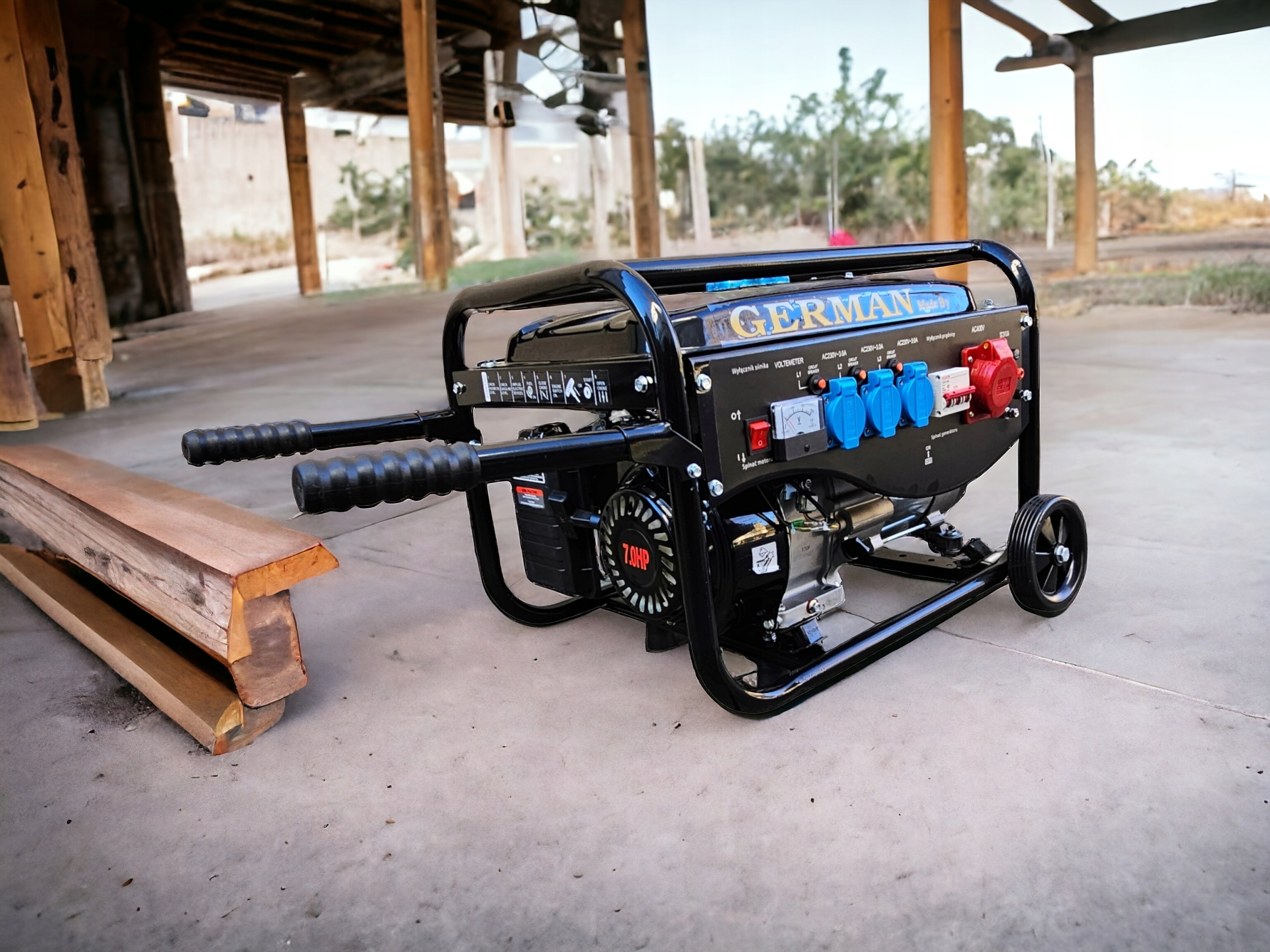 AGREGAT PRĄDOTWÓRCZY A8 5,2kW KOŁA MIEDŹ prądu AVR+ MIEDZIANY STOJAN GERMAN