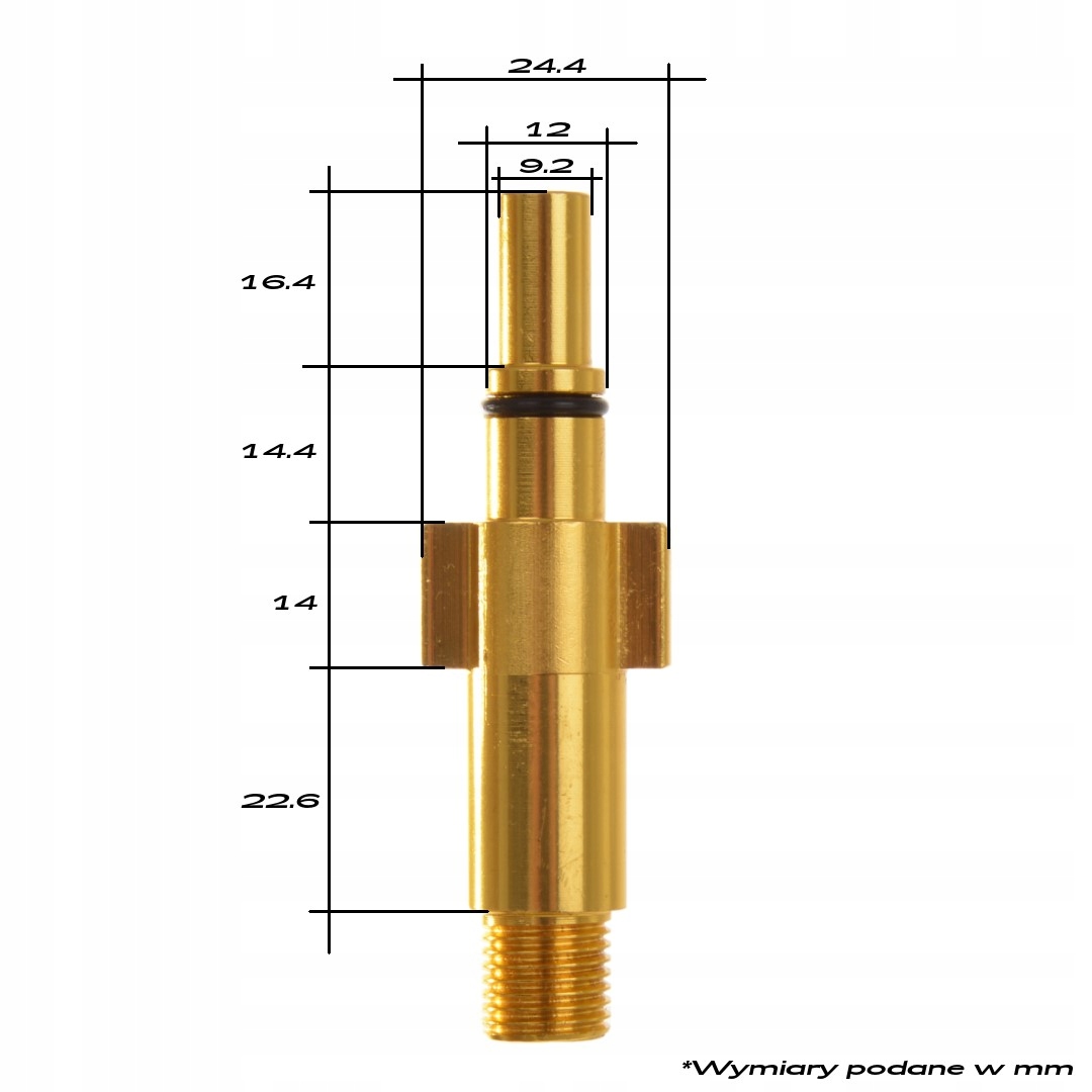 Złączka Black Decker Bosch 1/4M bayonet Aluminiowa 3