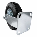 Koła pompowane 8 cali mocne 2 kółka obrotowe 2 stałe metalowo gumowe - miniatura 4