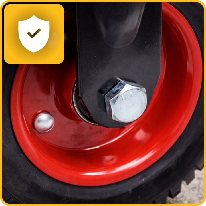 WÓZEK TRANSPORTOWY KÓŁKA GUMOWE PEŁNE 160 MM 600 KG MOCNE ZESTAW 4 SZT PVC - miniatura 4