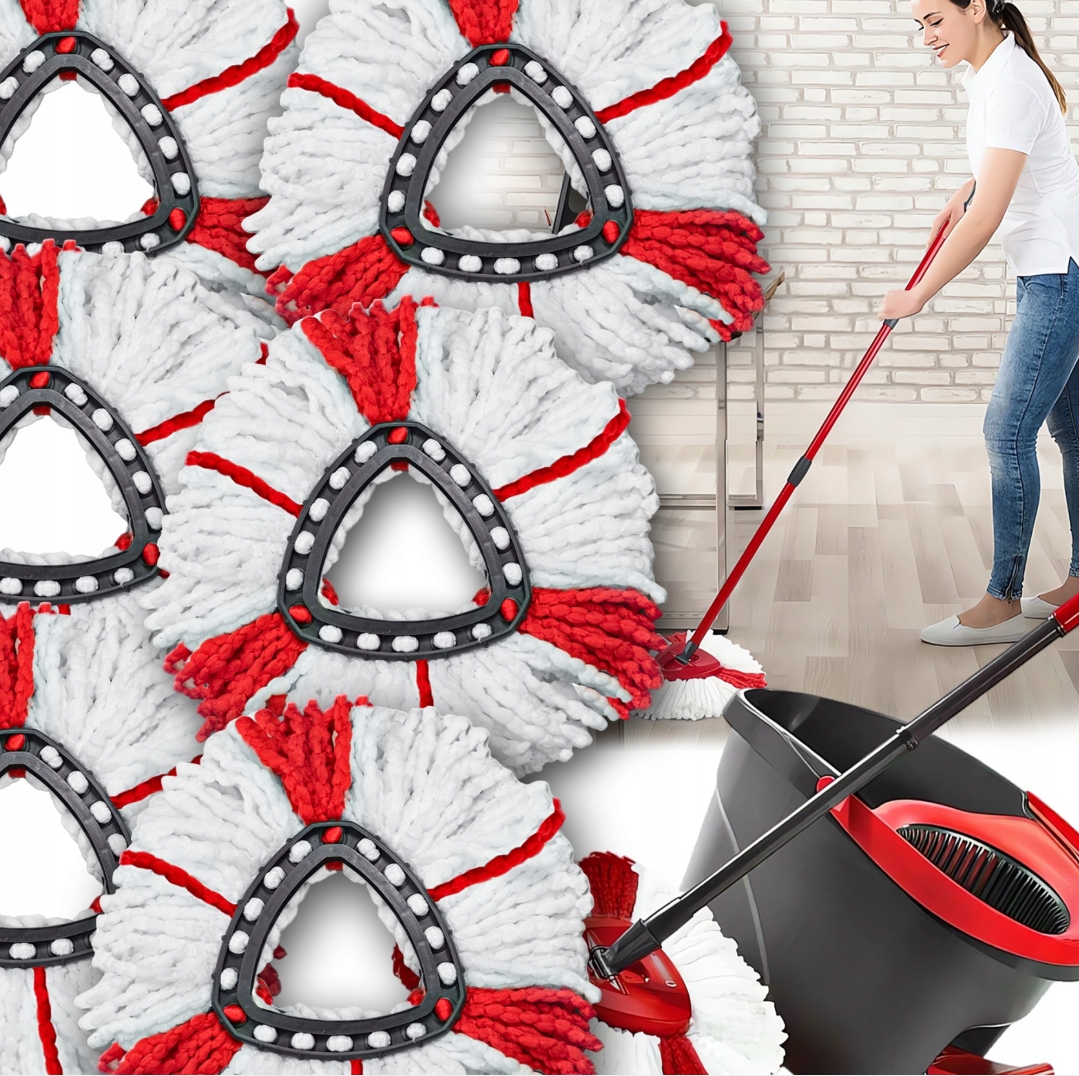6 X WKŁAD DO MOPA VILEDA EASY WRING CLEAN TURBO OBROTOWEGO ULTRA CHŁONNE