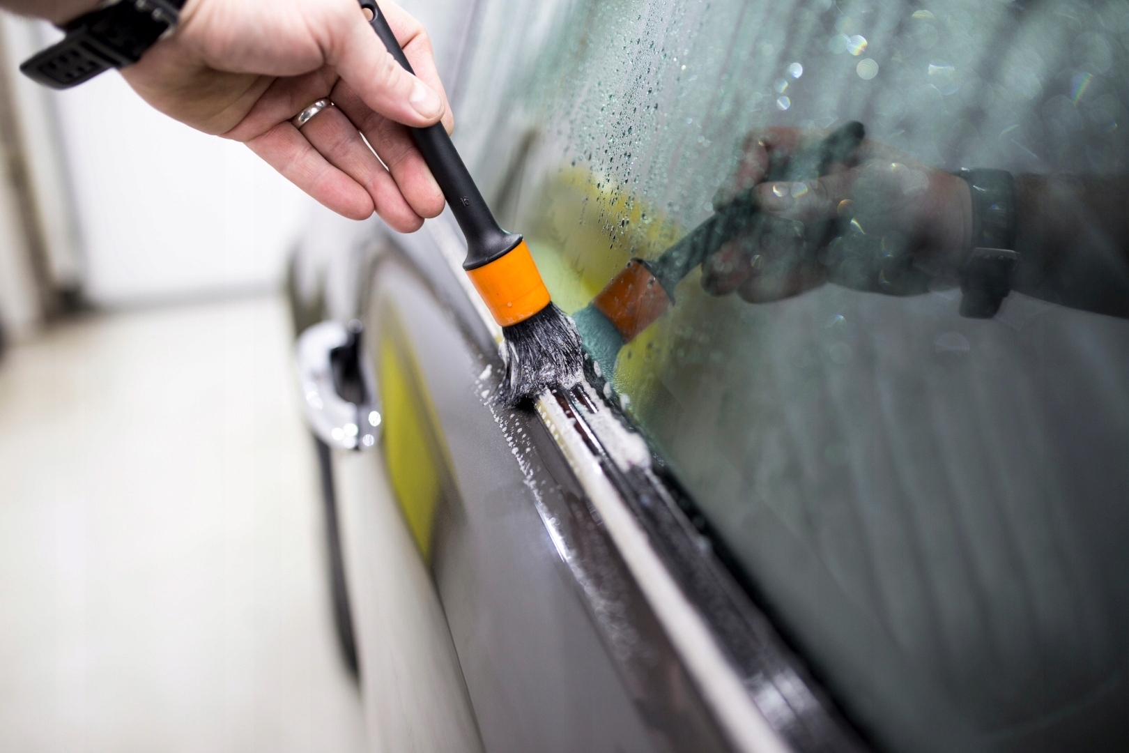 zestaw 3 pędzelków do detailingu auta czyściki grube włosie 31-25-17mm 3