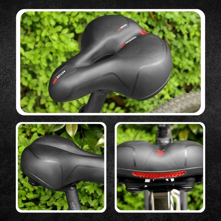 WYGODNE SIODEŁKO ROWEROWE MIĘKKIE DUŻE SZEROKIE MIEJSKIE SIODŁO NA ROWER 9