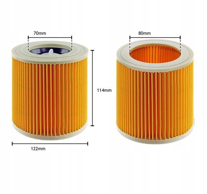2x Filtr zmywalny do Karcher WD2 WD3 MV3 SE4001 SE4002 MATERIAŁ PREMIUM