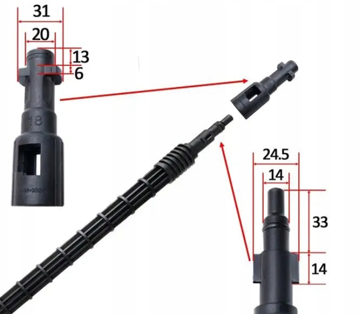 Szczotka t-racer z dozownikiem kostki do Kärcher K2 K3 K4 K5 K6 K7 +dysze - miniatura 5