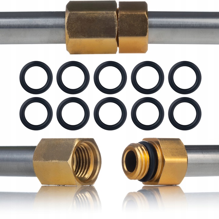 ZESTAW KOMPLET 7 LANC PRZEDŁUŻKA DO KARCHER LANCA 2,6M 1/4” ZAGIĘTA DYSZE 10