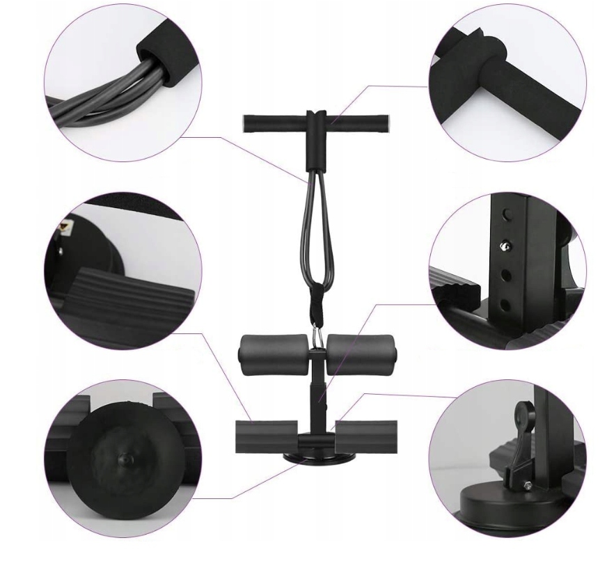 UCHWYT DO BRZUSZKÓW PRZYSSAWKA GUMA DO PILATES FITNESS ZESTAW 11