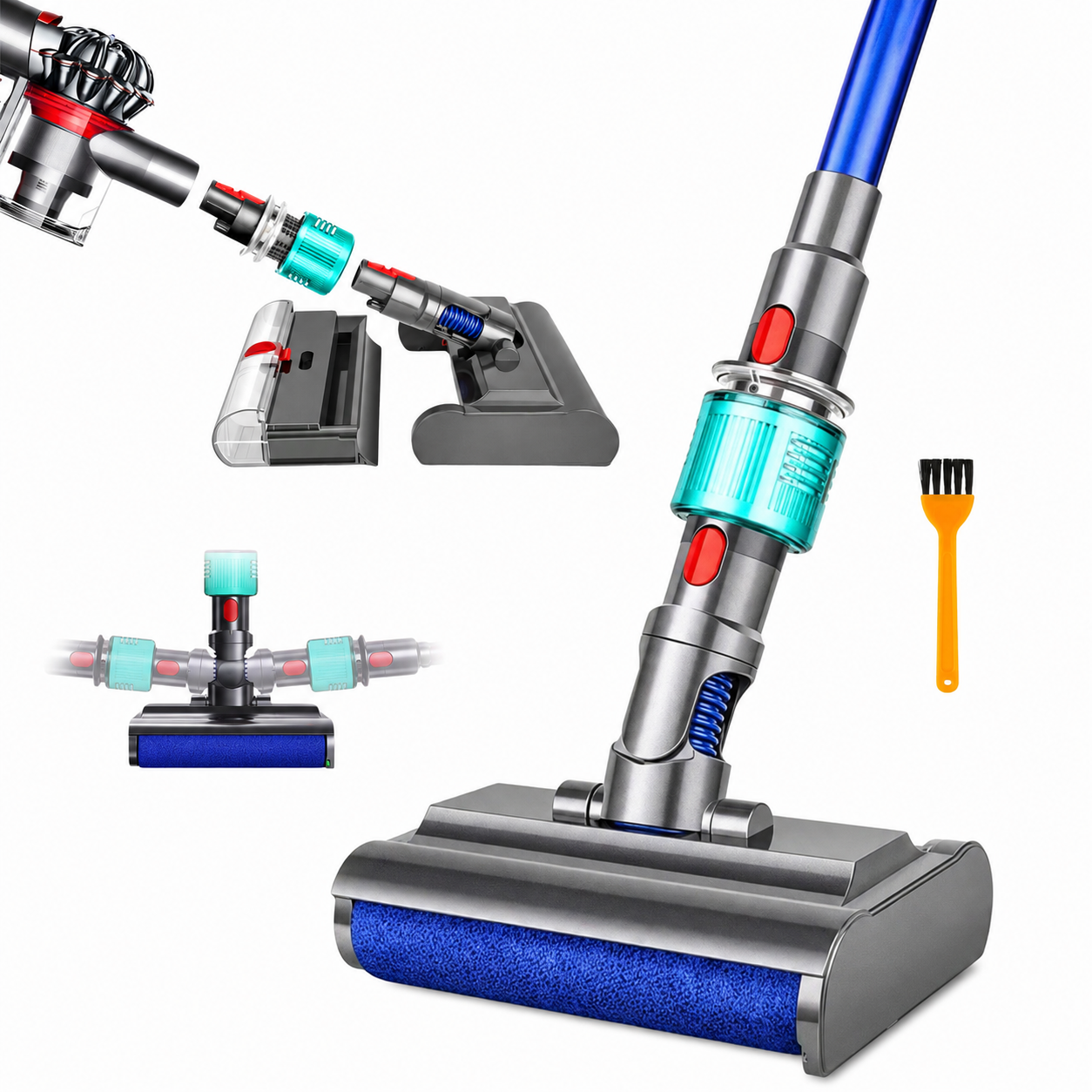 Mop Elektryczny Do Dyson V15 V7 V8 V10 V11 Z Led I Filtrem 2W1