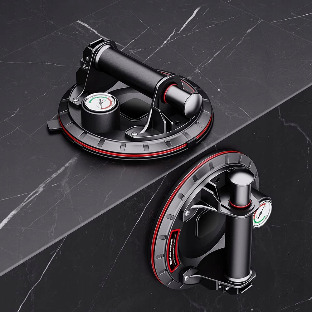 UCHWYT PRZYSSAWKA Z MANOMETR POMPKĄ DO GLAZURY PŁYTEK 300KG MECHANICZNA 10