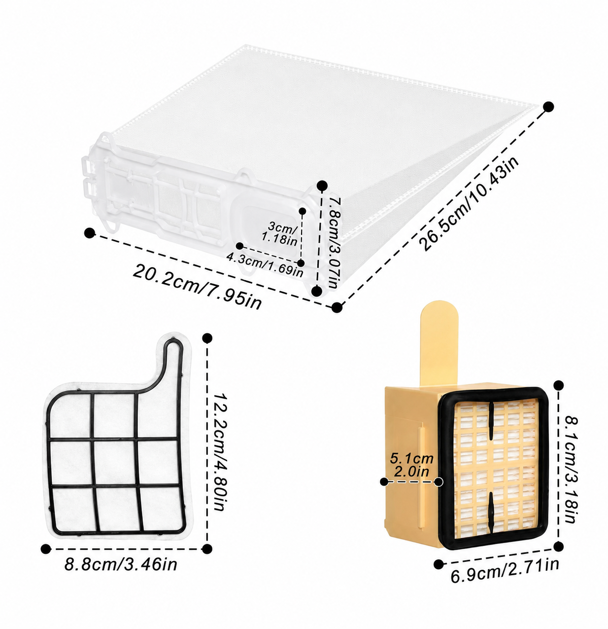 8x Worki do odkurzacza VK135 VK136 filtry mikropolarowe solidne zestaw - miniatura 2