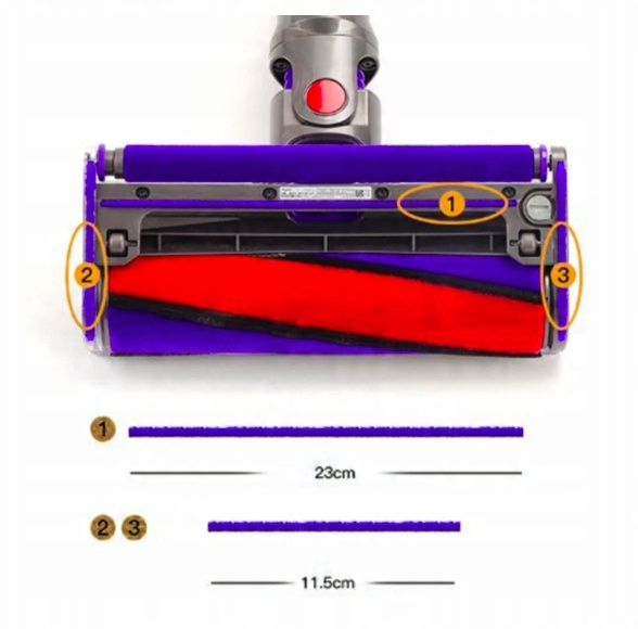 Zestaw wymiennych pasków Miękkie włosie do Dyson V7 V8 V10 V11 BISANTI 5