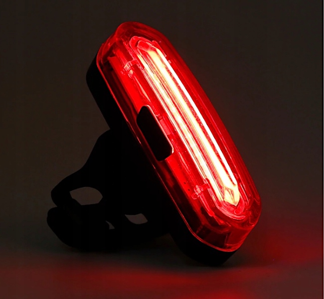 LAMPKA ROWEROWA TYLNA LAMPA NA ROWER AKUMULATOR TYŁ COB USB MOCNA 120LM ABS 9