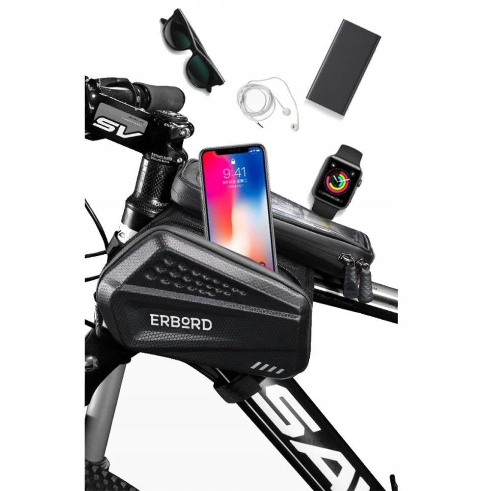 DUŻA SAKWA NA ROWER TORBA UCHWYT CASE ETUI NA TELEFON DOTYKOWA POKROWIEC 10