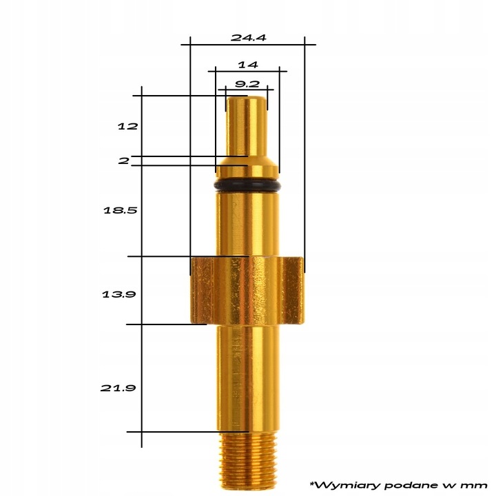 ADAPTER Złączka Lavor Parkside 1/4" bayonet Aluminiowa do pianownicy 3