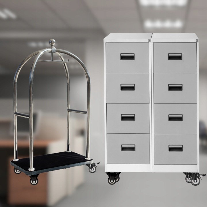 4X KÓŁKA OBROTOWE Z HAMULCEM 50 MM MOCNE KÓŁKA TRANSPORTOWE ZESTAW PVC - miniatura 7