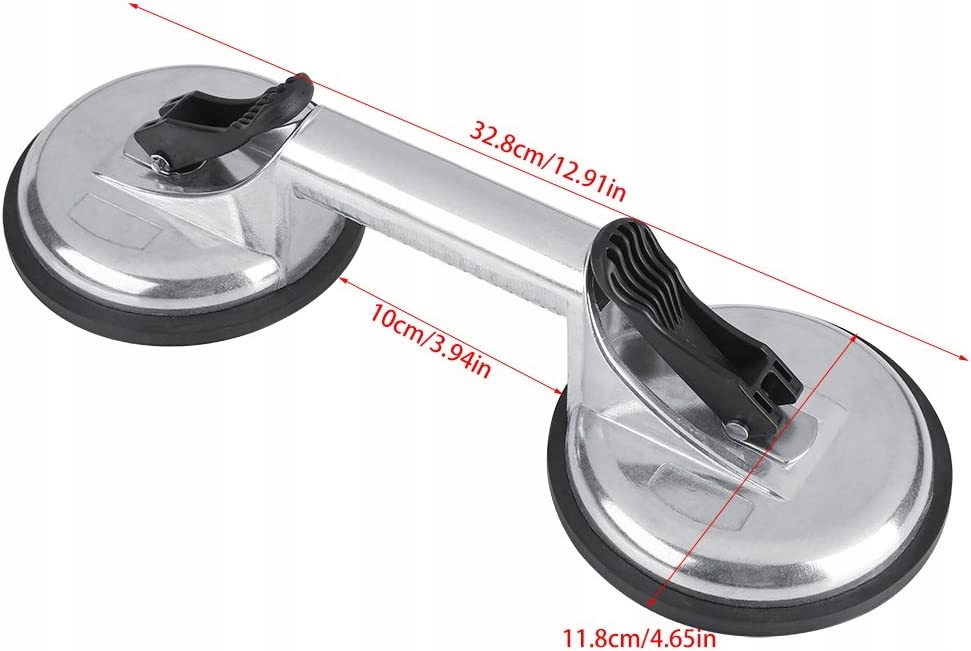 PRZYSSAWKA UCHWYT DO SZYB SZKŁA GLAZURY PŁYTEK GRESU 2x120mm Aluminium PRO 9