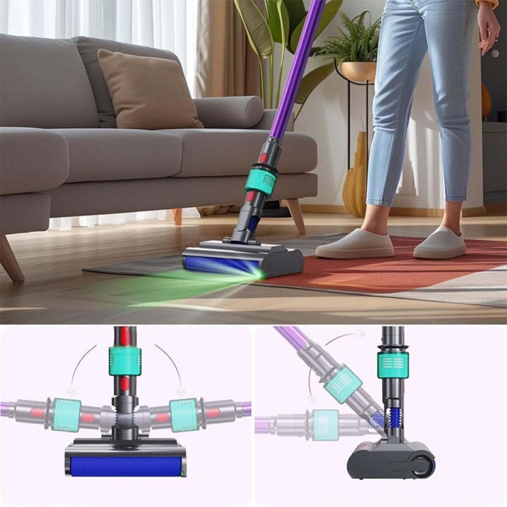 Mop Elektryczny Do Dyson V15 V7 V8 V10 V11 Z Led I Filtrem 2W1 - miniatura 6