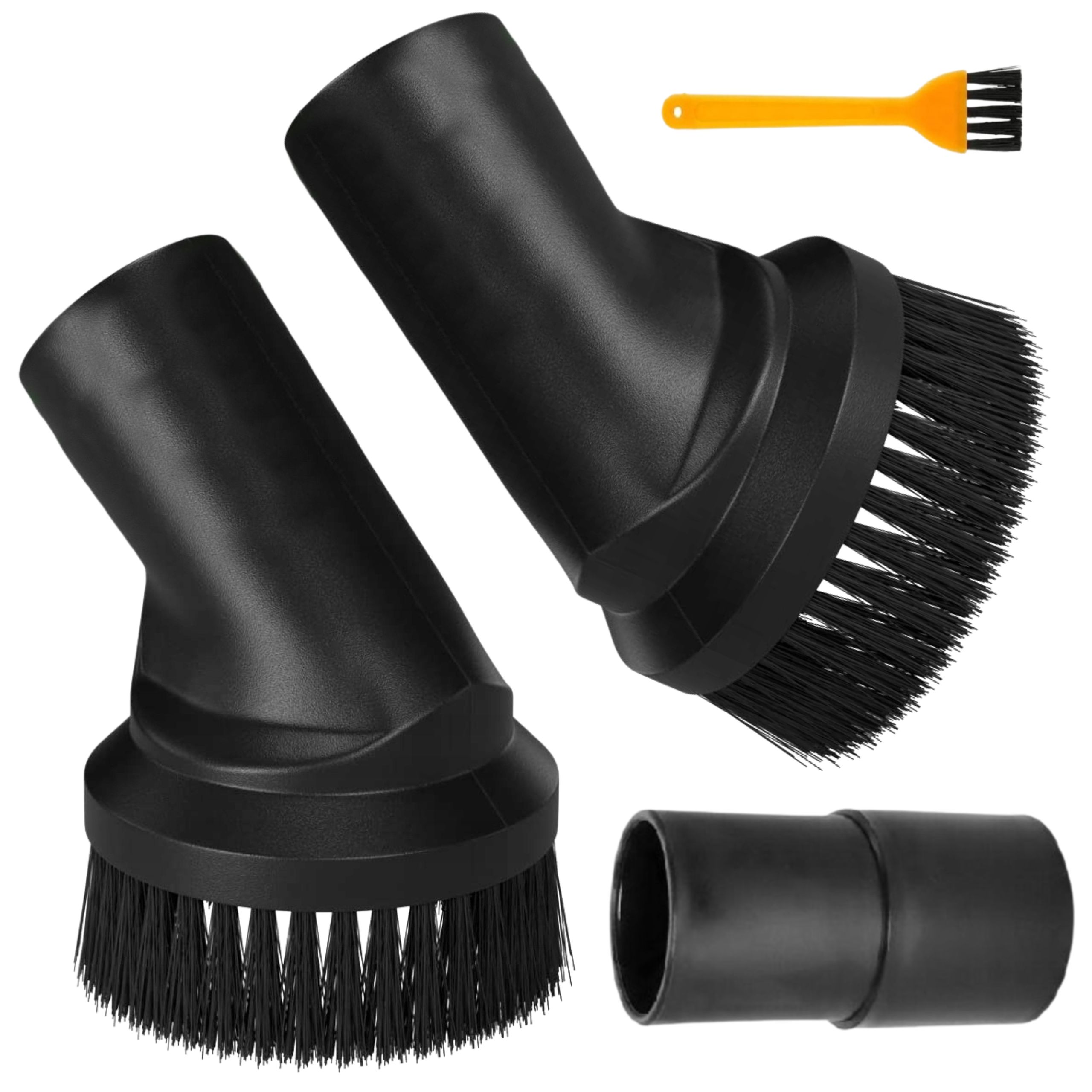 2x Ssawka okrągła naturalne włosie Kärcher 32–35 mm + adapter - zdjęcie 1