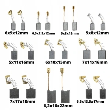 ZESTAW SZCZOTKI WĘGLOWE DO ELEKTRONARZĘDZI 10 SZT + GRATIS 2