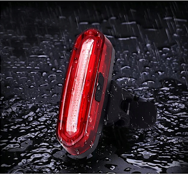 LAMPKA ROWEROWA TYLNA LAMPA NA ROWER AKUMULATOR TYŁ COB USB MOCNA 120LM ABS 6