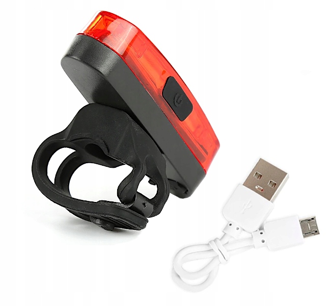 LAMPKA ROWEROWA TYLNA LAMPA NA ROWER AKUMULATOR TYŁ COB USB MOCNA 120LM ABS 3